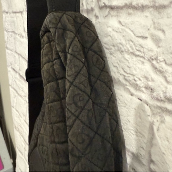 Vintage LL Bean Ameribag Quilted Healthy Back Bag Sling bag Purse black - Picture 7 of 9